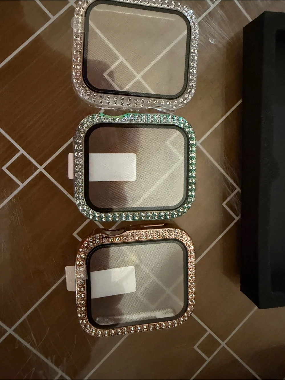 Bling Apple Watch Screen Protector Case - Rose Gold, Green, Silver